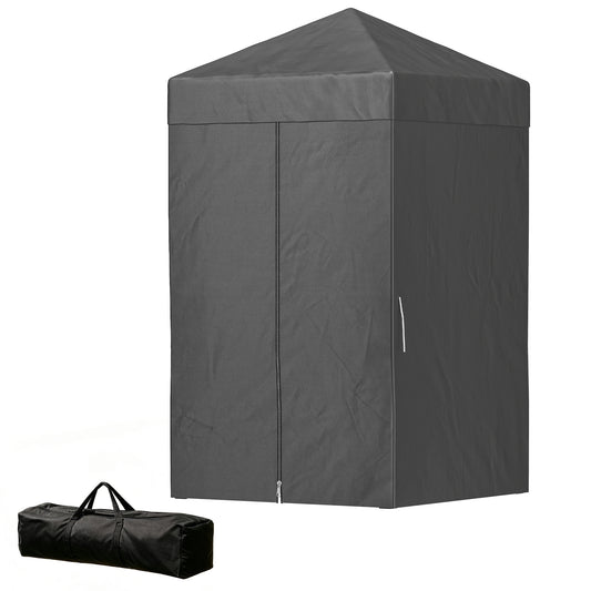 4 x 4 ft Compact Pop Up Canopy Tent, UPF 50+ Changing Room, Portable Instant Privacy Canopy with Mesh Window, Dark Grey
