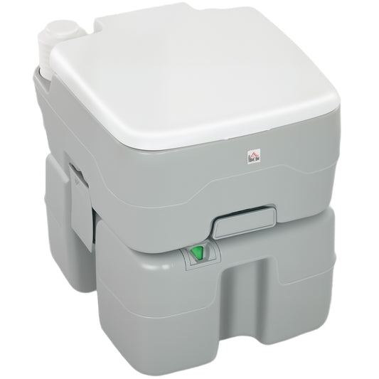 Outdoor Portable Travel Toilet Flushable Tank with Level Indicator 3 Way Pistol for Camping Boating Roadtripping 5.3 Gallon (20L)