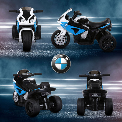 Aosom BMW Licensed 6V Kids Motorcycle with Headlight, Music, Gift for Boys & Girls -Blue