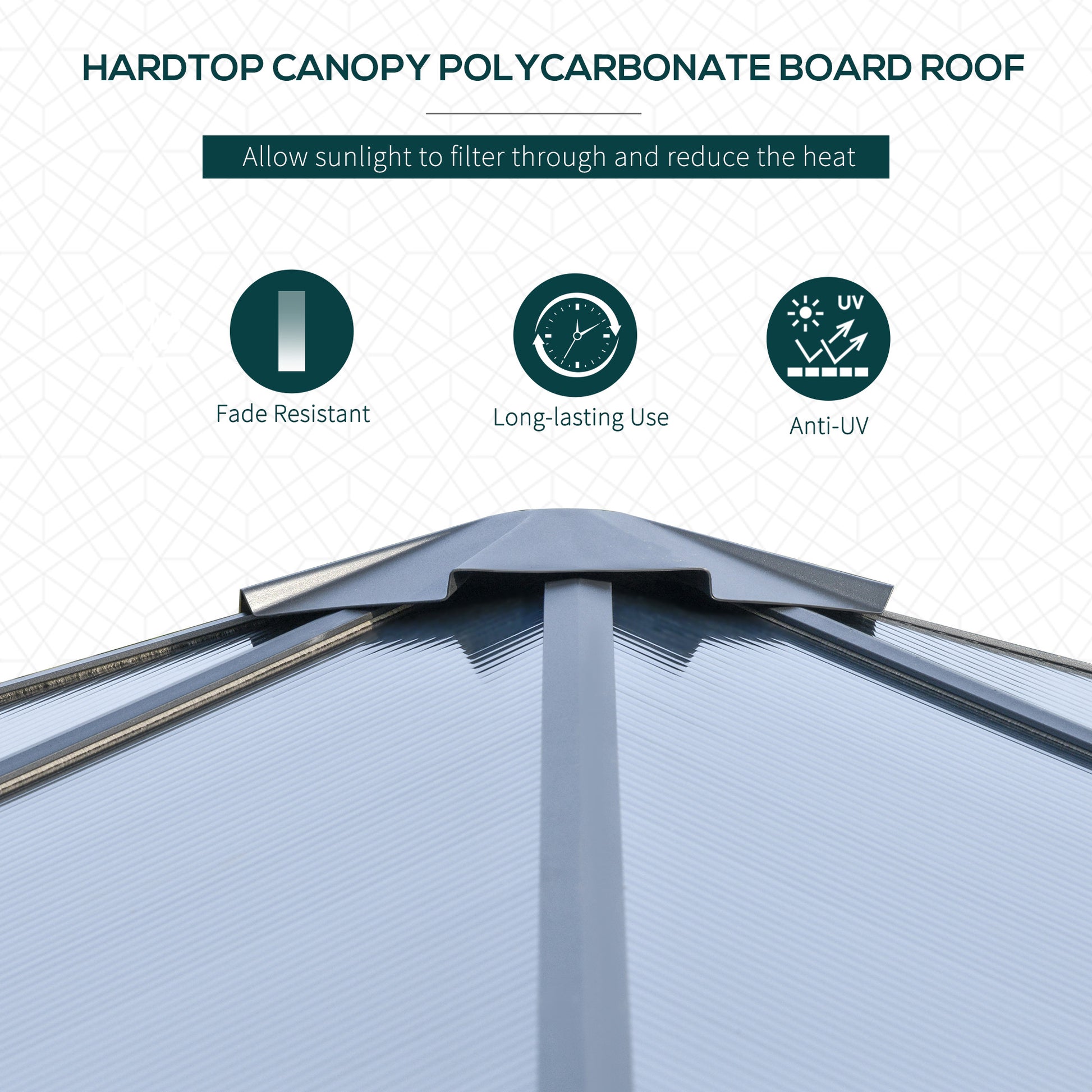 10x10ft Hardtop Gazebo with Aluminum Frame, Polycarbonate Gazebo Canopy with Curtains and Netting