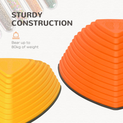 11 PCs Stepping Stones Kids with Non-slip Rubber, Stackable Balance Step Stones for Obstacle Course Sensory Play, Outdoor Indoor for 3-8 Years Old