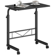 Mobile Standing Desk with Adjustable Height, 23.5 inch Stand Up Desk with Wheels, Black