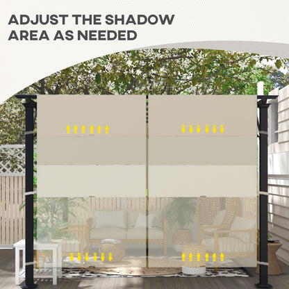2 Pcs UV Protection Pergola Replacement Canopy, Pergola Shade Cover, Easy to Install, for 10' x 10' Pergola, Khaki