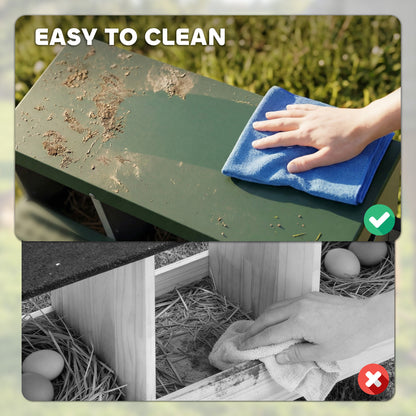 Chicken Nesting Boxes, 6 Compartment Metal Nesting Boxes for Chicken Coop, Egg Laying Boxes with Lid Cover