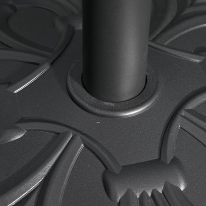 29lbs Cement Round Umbrella Base Heavy Duty 19" HDPE Parasol Stand, Black