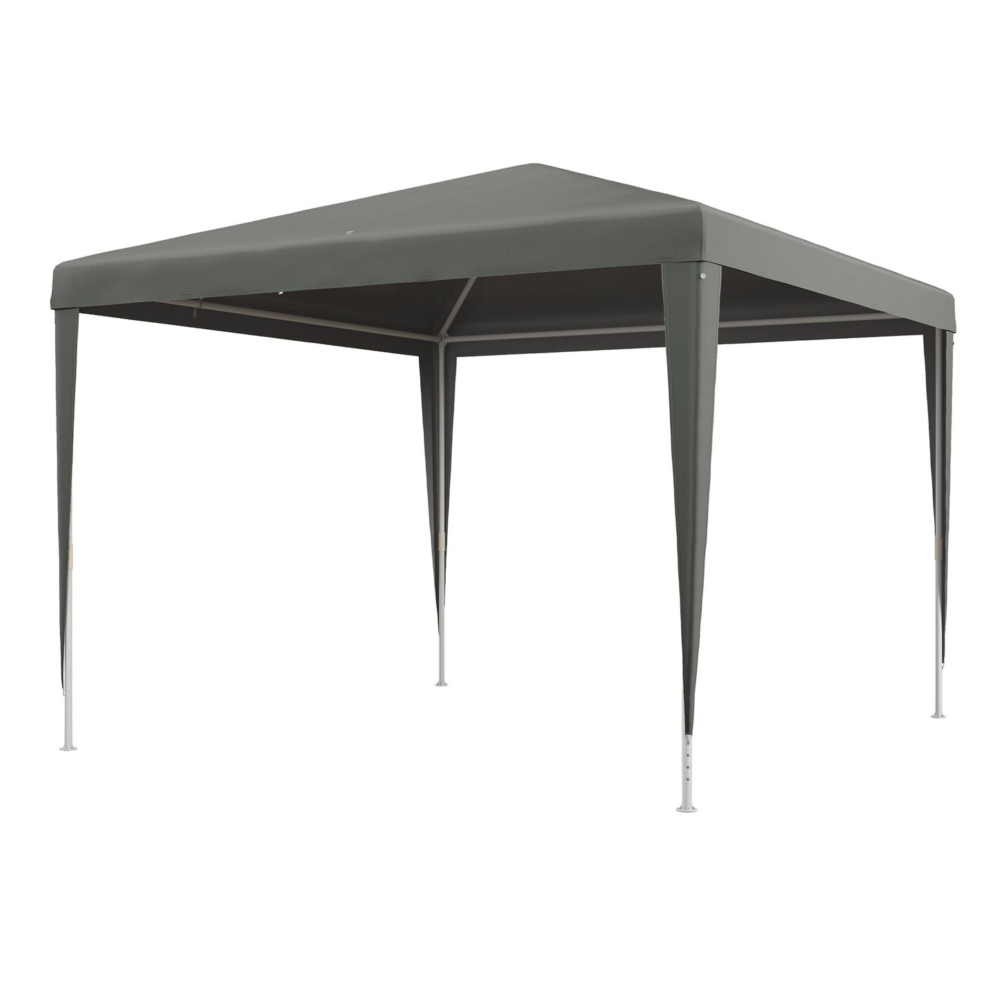 10x10ft Party Tent Portable Gazebo, Folding Garden Canopy Event Shelter Outdoor Sunshade Grey
