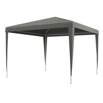 10x10ft Party Tent Portable Gazebo, Folding Garden Canopy Event Shelter Outdoor Sunshade Grey