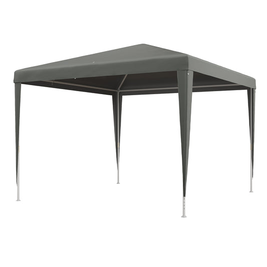 10x10ft Party Tent Portable Gazebo, Folding Garden Canopy Event Shelter Outdoor Sunshade Grey