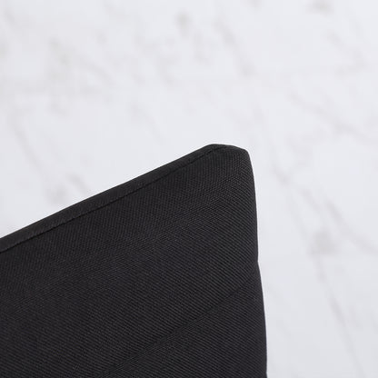 Modern Dining Chairs High Back Upholstered Linen Fabric with Metal Legs for Kitchen Black