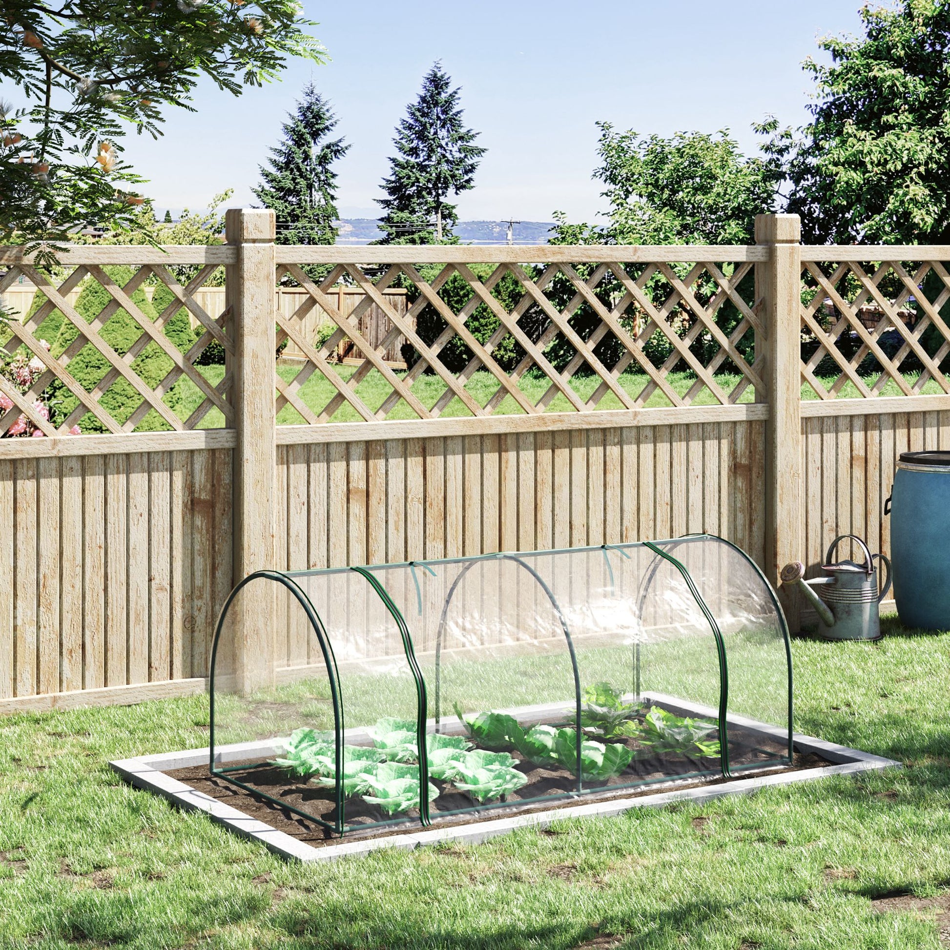 6' x 3' x 2.6' Mini Greenhouse Portable Hot House for Plants with Zippered Doors for Outdoor, Indoor, Garden, Clear