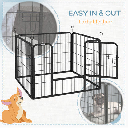 Metal Pet Playpen with Gate Indoor Outdoor for Small Animal