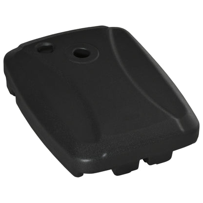 Cantilever Offset Umbrella Base Portable Square Parasol Weights with Wheels, Water and Sand Filled, Up to 165 lbs, Black