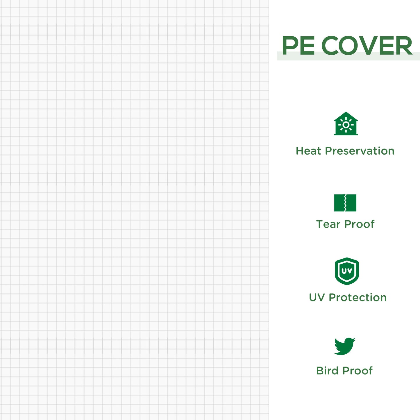 6' x 3' x 3' Portable Tunnel Greenhouse Outdoor Garden Mini with Large Zipper Doors & Water/UV PE Cover White
