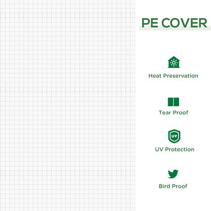 6' x 3' x 3' Portable Tunnel Greenhouse Outdoor Garden Mini with Large Zipper Doors & Water/UV PE Cover White