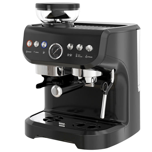 Espresso Machine, 15 Bar Barista Coffee Maker with Milk Frother, Fast Heating, Grinder for Espresso, Latte, Cappuccino