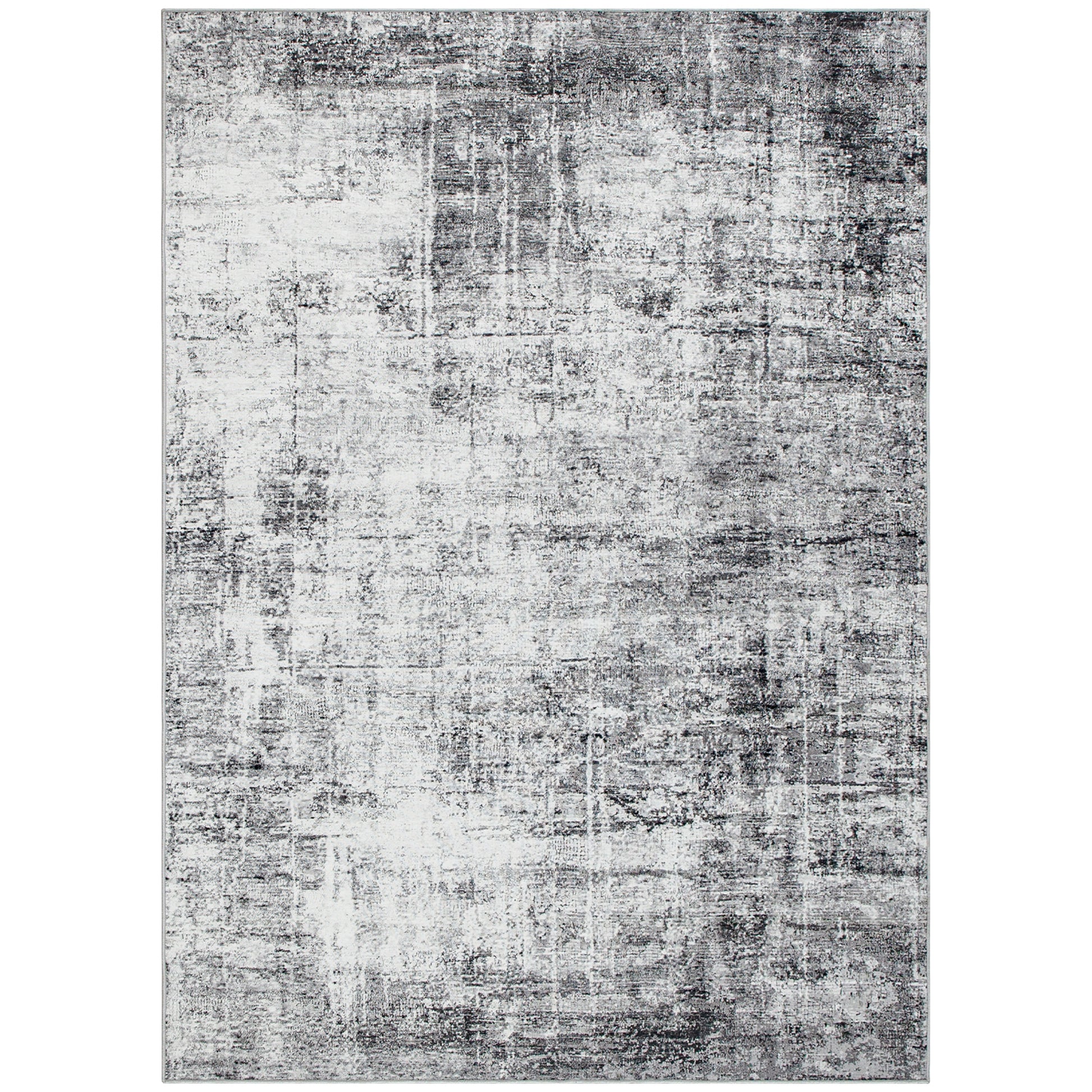 Area Rug for Living Room 9x12, Modern Abstract Machine Washable Rug, Non-Slip Carpet for Bedroom, Dining Room, Grey