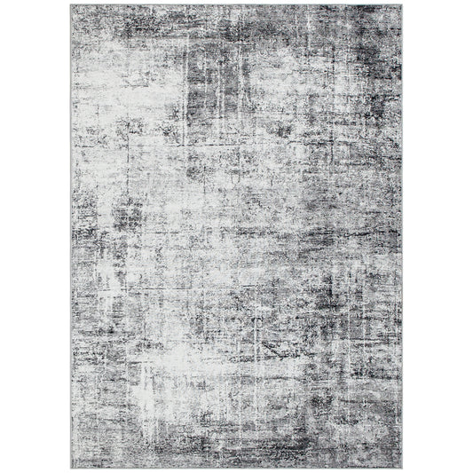 Area Rug for Living Room 9x12, Modern Abstract Machine Washable Rug, Non-Slip Carpet for Bedroom, Dining Room, Grey