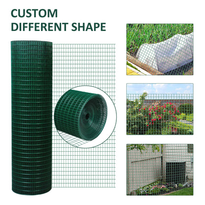Chicken Wire Fencing 98' x 3', 1" x 0.5" Rectangle Chicken Wire for Crafts Garden Poultry, Metal Hardware Cloth Netting for Chicken Coops, Rabbit Cage, Dark Green