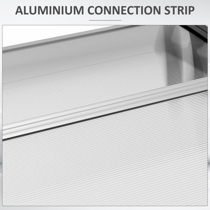Awning Door Canopy, 78.7" x 37.8", Polycarbonate Front Door Outdoor Patio Cover for UV Protection, Clear