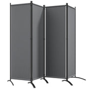 Folding Room Divider, Privacy Screen for Home Office Bedroom, 5.6FT Tall, Dark Grey