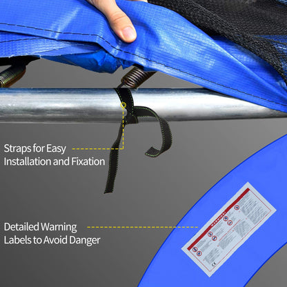 Φ10ft Trampoline Replacement Safety Pad Trampoline Pad Waterproof Spring Cover Blue