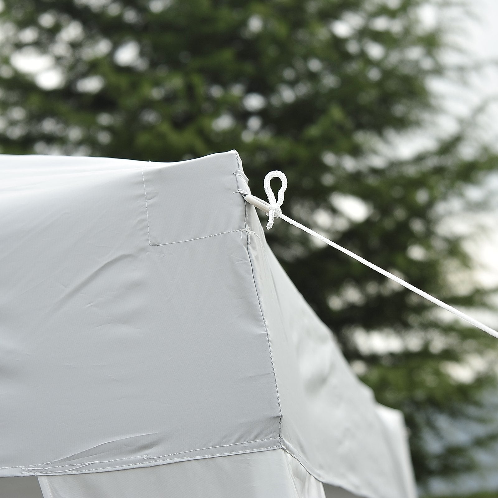 10' x 10' Arbor Barnum Folding Pop-up Garden Gazebo with Transport Bag-White