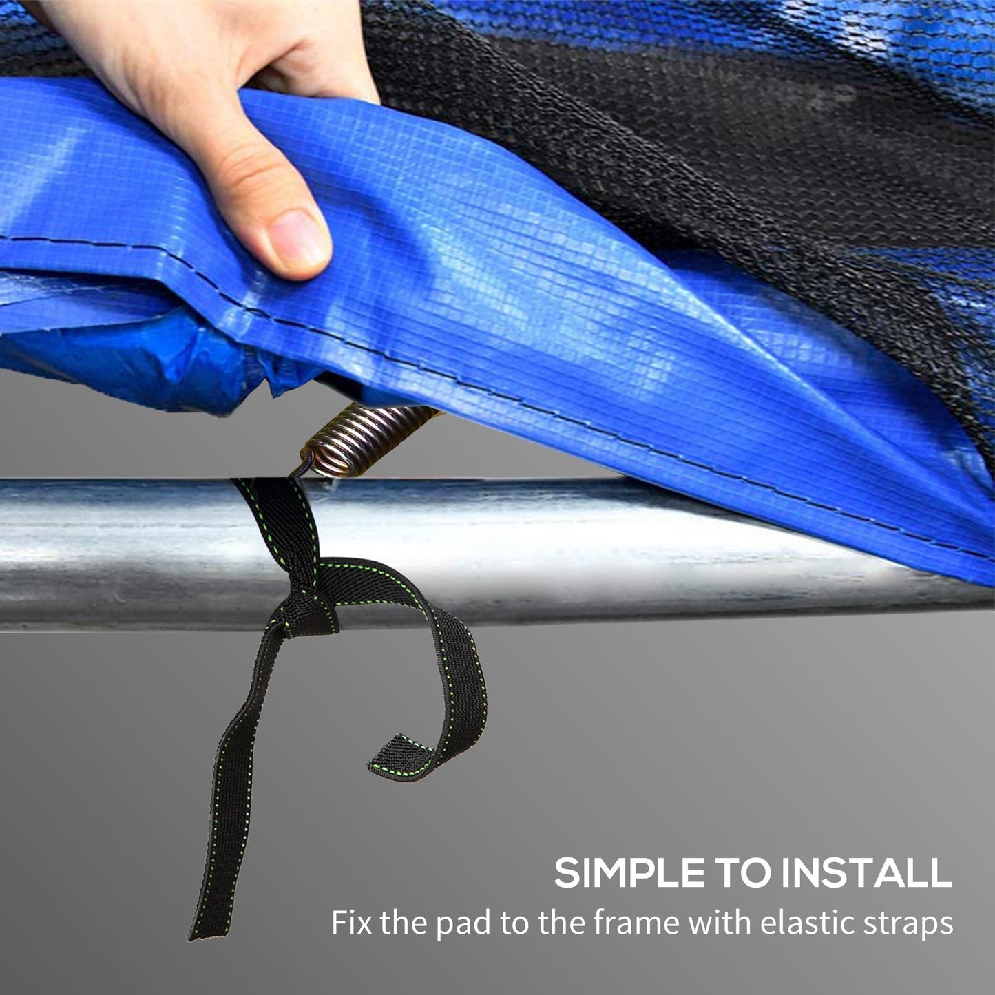 Soozier 8FT Trampoline Spring Cover, Trampoline Pad Replacement, Waterproof and Tear-Resistant, All-Weather Trampoline Accessories, Multi-Colored