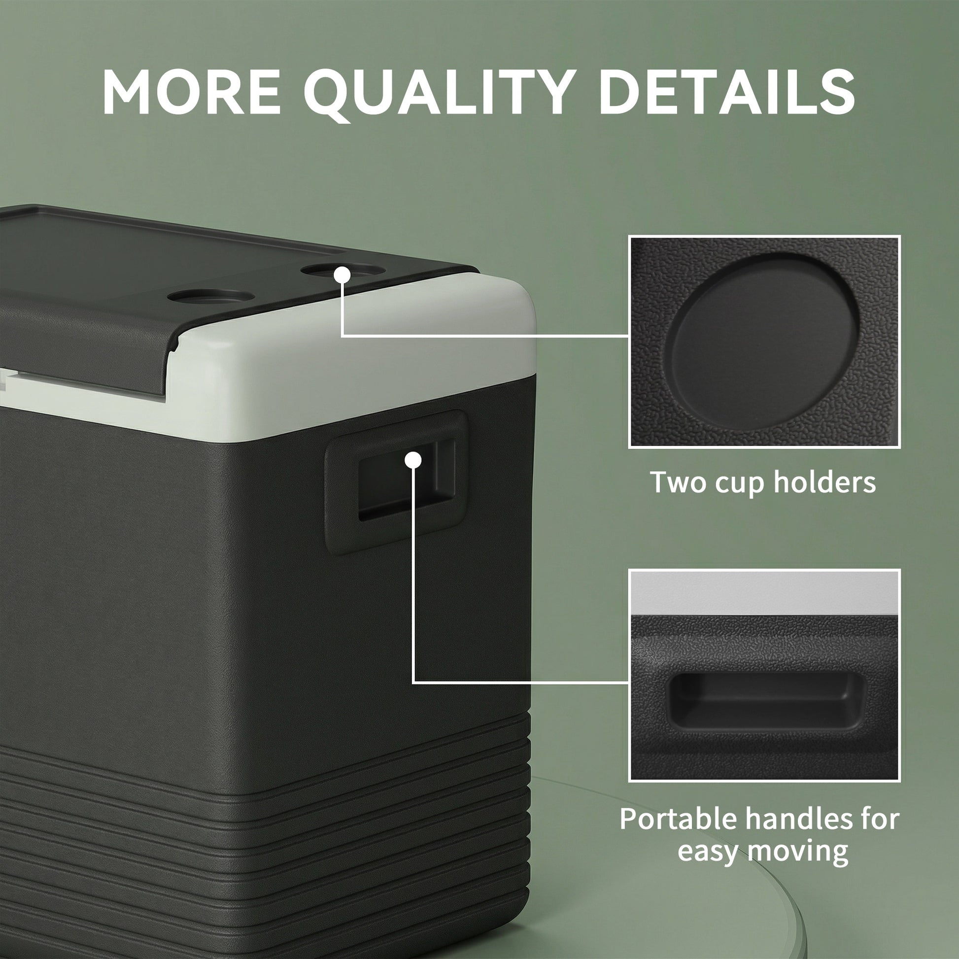 12 Volt Car Refrigerator, 53QT Car Fridge Electric Cooler, 12/24V DC and 100-240V AC, -68-68 ℉, Portable Refrigerator