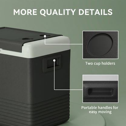 12 Volt Car Refrigerator, 53QT Car Fridge Electric Cooler, 12/24V DC and 100-240V AC, -68-68 ℉, Portable Refrigerator