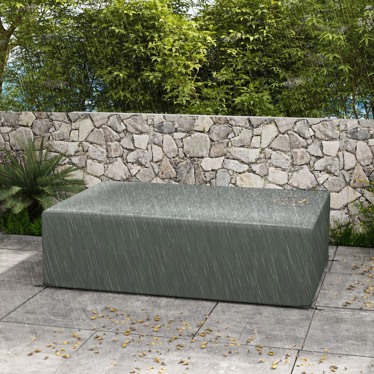 Patio Furniture Cover for Outdoor Sectional Sofa Set Waterproof Windproof Oxford Fabric, 97" x 65" x 26", Dark Grey