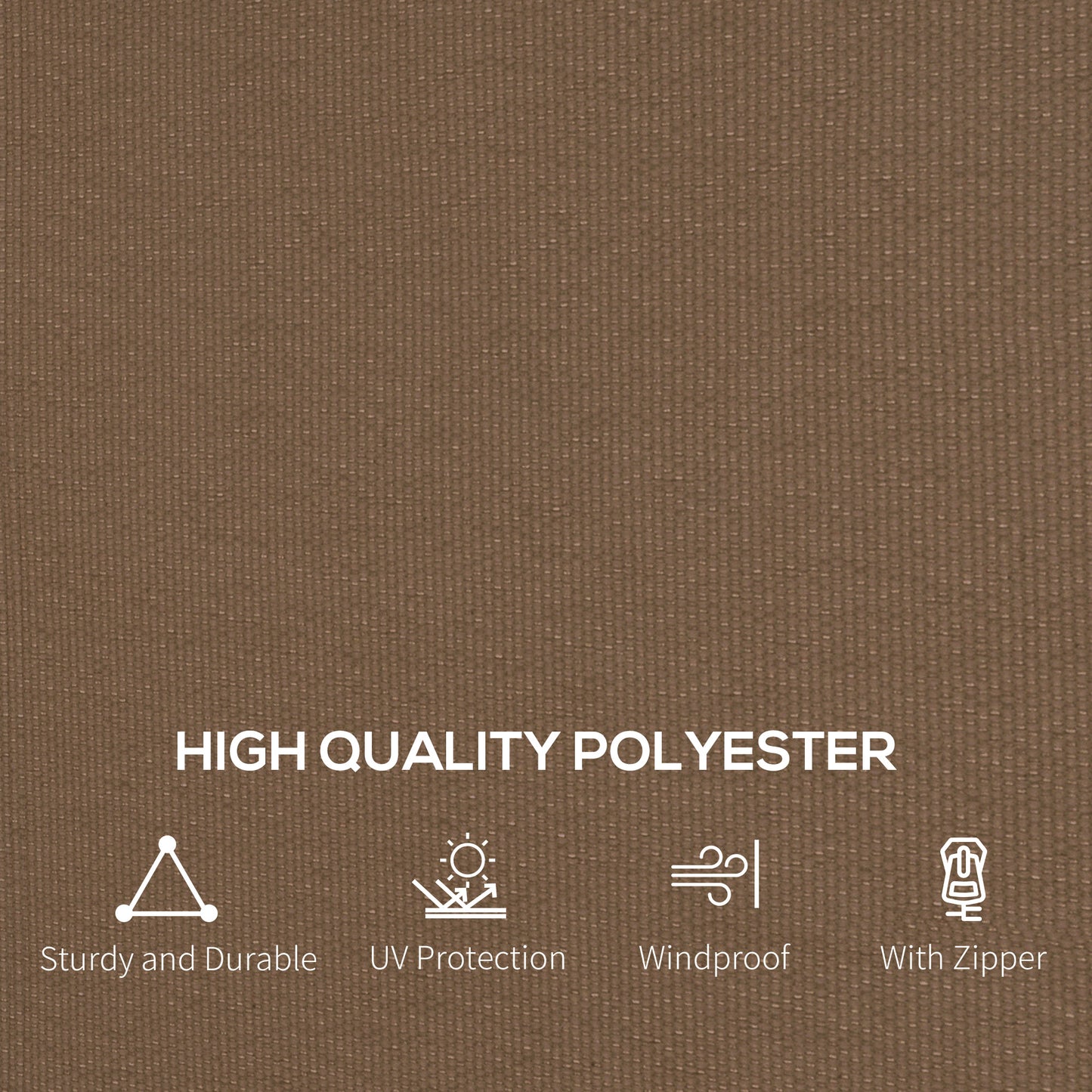 Gazebo Curtains, 10' x 13' Universal Replacement Privacy Curtain, 4-Panels Sidewall with Hooks/C-Rings, Dark Brown