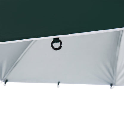 7.5FT 2-in-1 Umbrella Shelter with Carry Bag, Beach Sport Umbrella with Silver Coated UPF50+ UV Protection Dark Green
