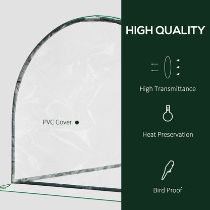 6' x 3' x 2.6' Mini Greenhouse Portable Hot House for Plants with Zippered Doors for Outdoor, Indoor, Garden, Clear