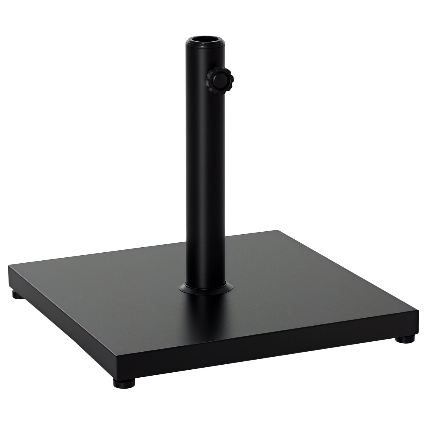 40 lbs Steel Square Umbrella Base Stand w/ Adjustable Knob Parasol Stand Garden Patio Outdoor Home, Black