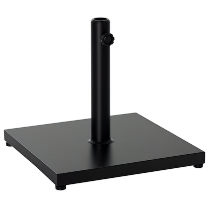 40 lbs Steel Square Umbrella Base Stand w/ Adjustable Knob Parasol Stand Garden Patio Outdoor Home, Black