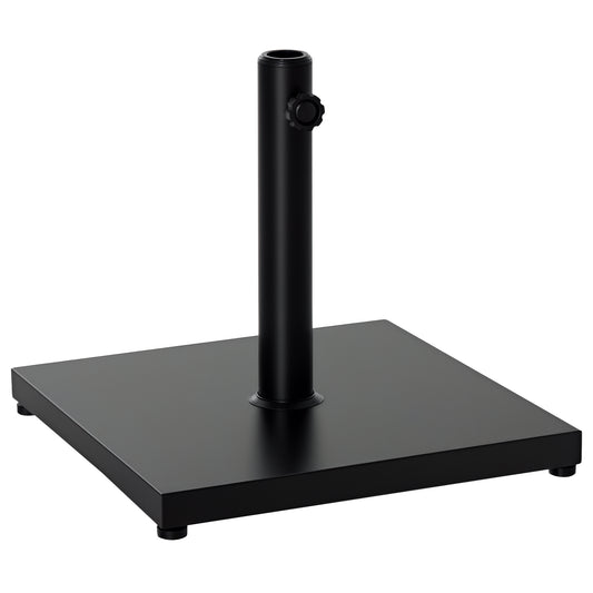 40 lbs Steel Square Umbrella Base Stand w/ Adjustable Knob Parasol Stand Garden Patio Outdoor Home, Black