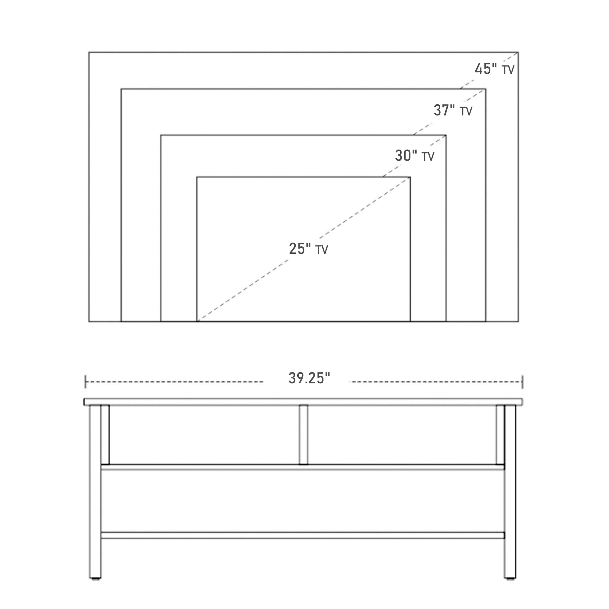 Industrial TV Stand, TV Console Table for TV up to 45'' Flat Screen, Entertainment Center for Living Room, Bedroom, Rustic Brown