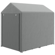 4 x 6ft Outdoor Storage Shed Tent, Portable Shed with Roll-up Door for Motorcycle, Bike, Garden Tools