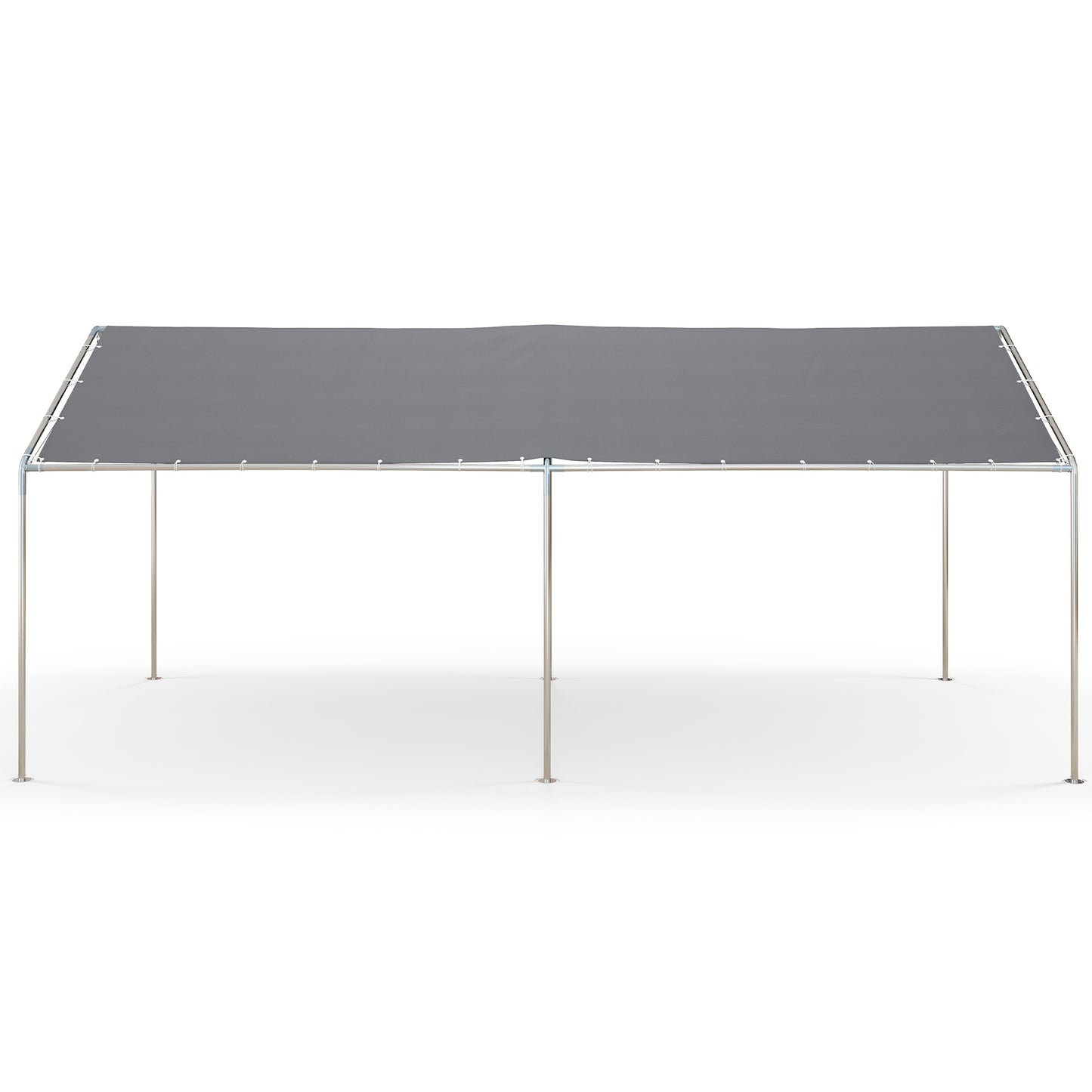 10'x20' Carport Heavy Duty Galvanized Car Canopy with Included Anchor Kit, 3 Reinforced Steel Cables, Grey