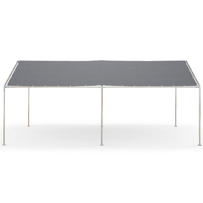 10'x20' Carport Heavy Duty Galvanized Car Canopy with Included Anchor Kit, 3 Reinforced Steel Cables, Grey