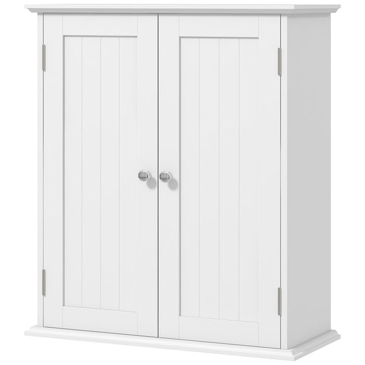 Bathroom Medicine Cabinet, Wall Cabinet with 2 Doors and Adjustable Shelf, Space Saver Over Toilet Cabinet