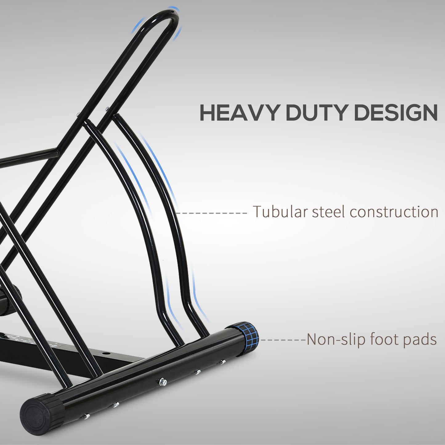 Soozier 2 Bike Rack Bicycle Floor Stand Bike Parking Garage Parking Organizer Indoor Bike Storage Holder, Indoor and Outdoor Storage