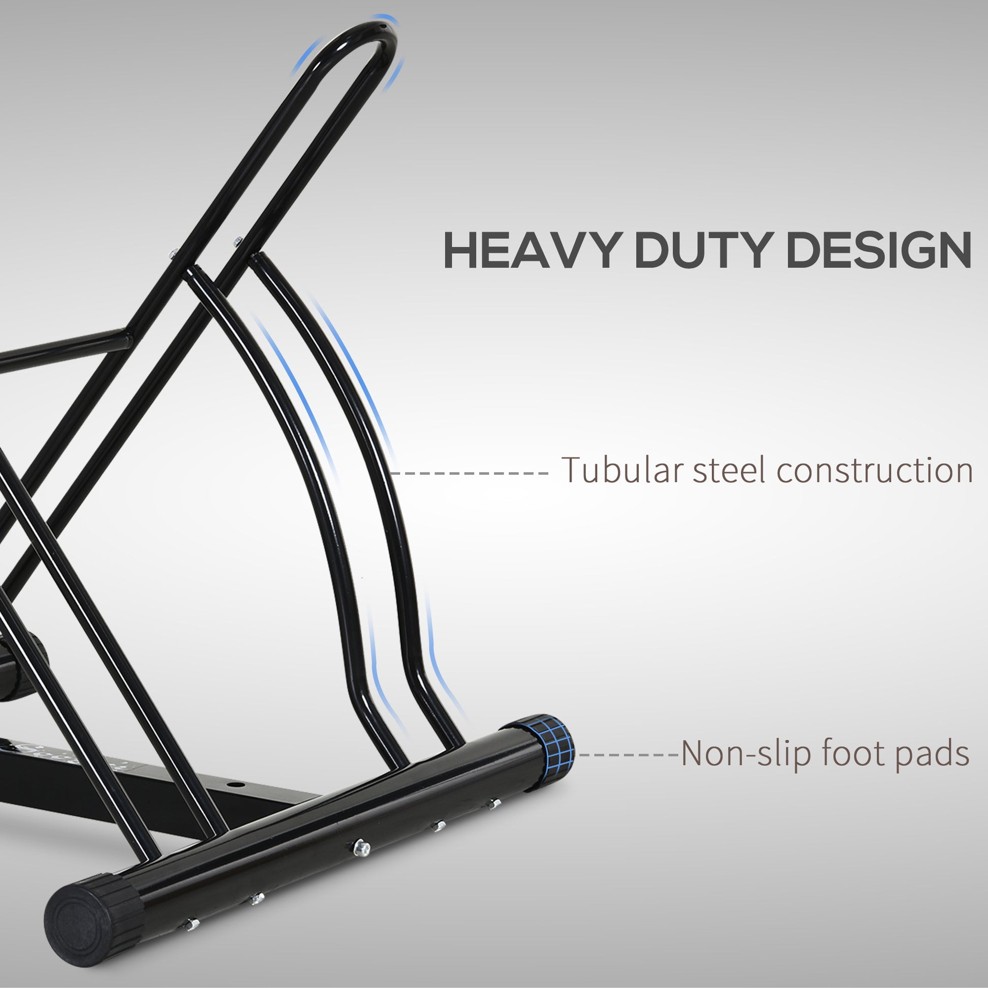Soozier 2 Bike Rack Bicycle Floor Stand Bike Parking Garage Parking Organizer Indoor Bike Storage Holder, Indoor and Outdoor Storage