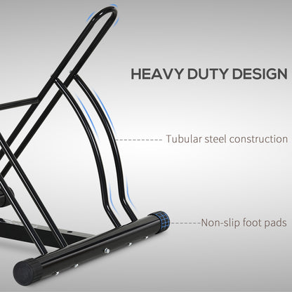 Soozier 2 Bike Rack Bicycle Floor Stand Bike Parking Garage Parking Organizer Indoor Bike Storage Holder, Indoor and Outdoor Storage