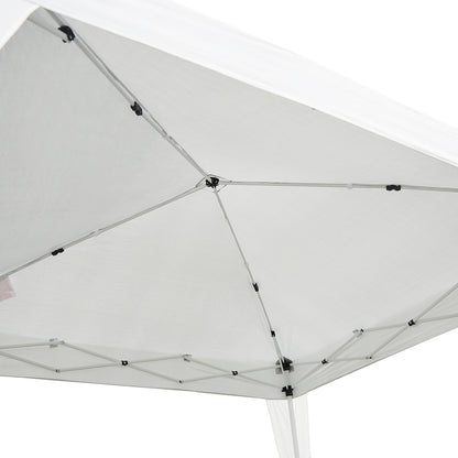 10' x 10' Arbor Barnum Folding Pop-up Garden Gazebo with Transport Bag-White