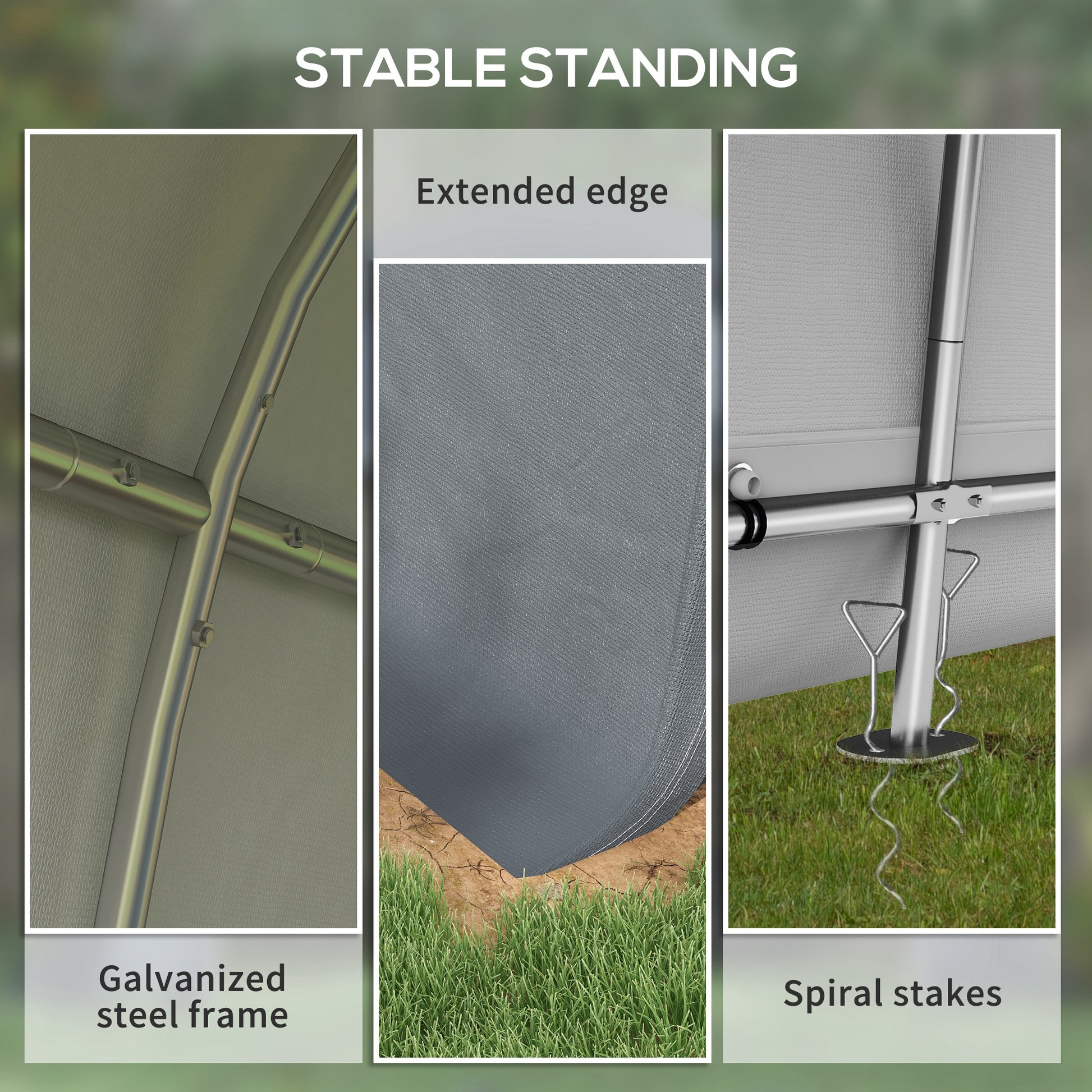 10' x 10' Outdoor Storage Tent, Heavy Duty and Waterproof Portable Shed for Bike, Motorcycle & Garden Tools