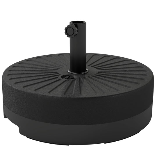 Fillable Umbrella Base, 20 inch Water Sand Filled Umbrella Stand, Fit 1.5"/1.9" Umbrella Pole