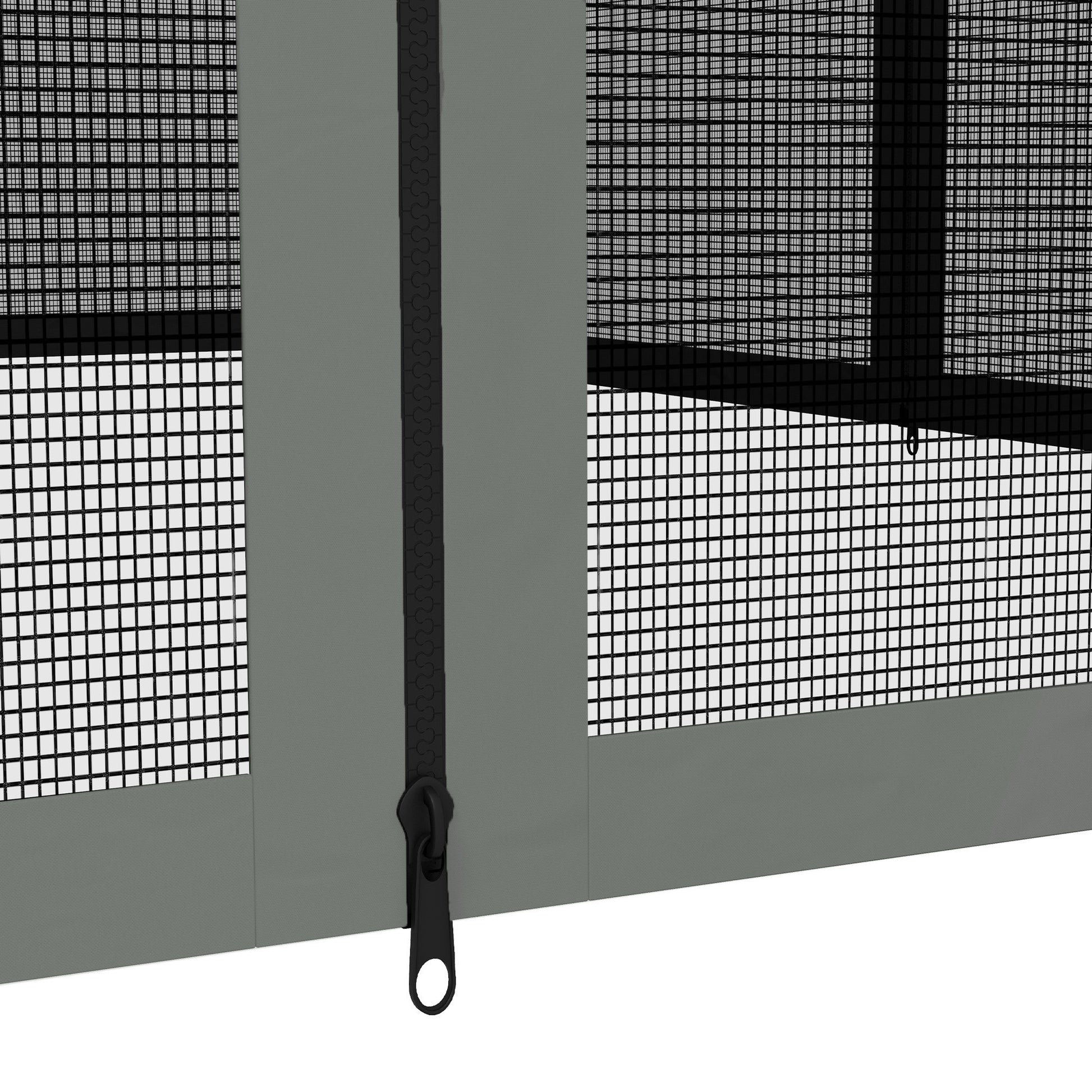 Replacement Mosquito Netting for Gazebo 10' x 12' Black Screen Walls for Canopy with Zippers, Dark Grey
