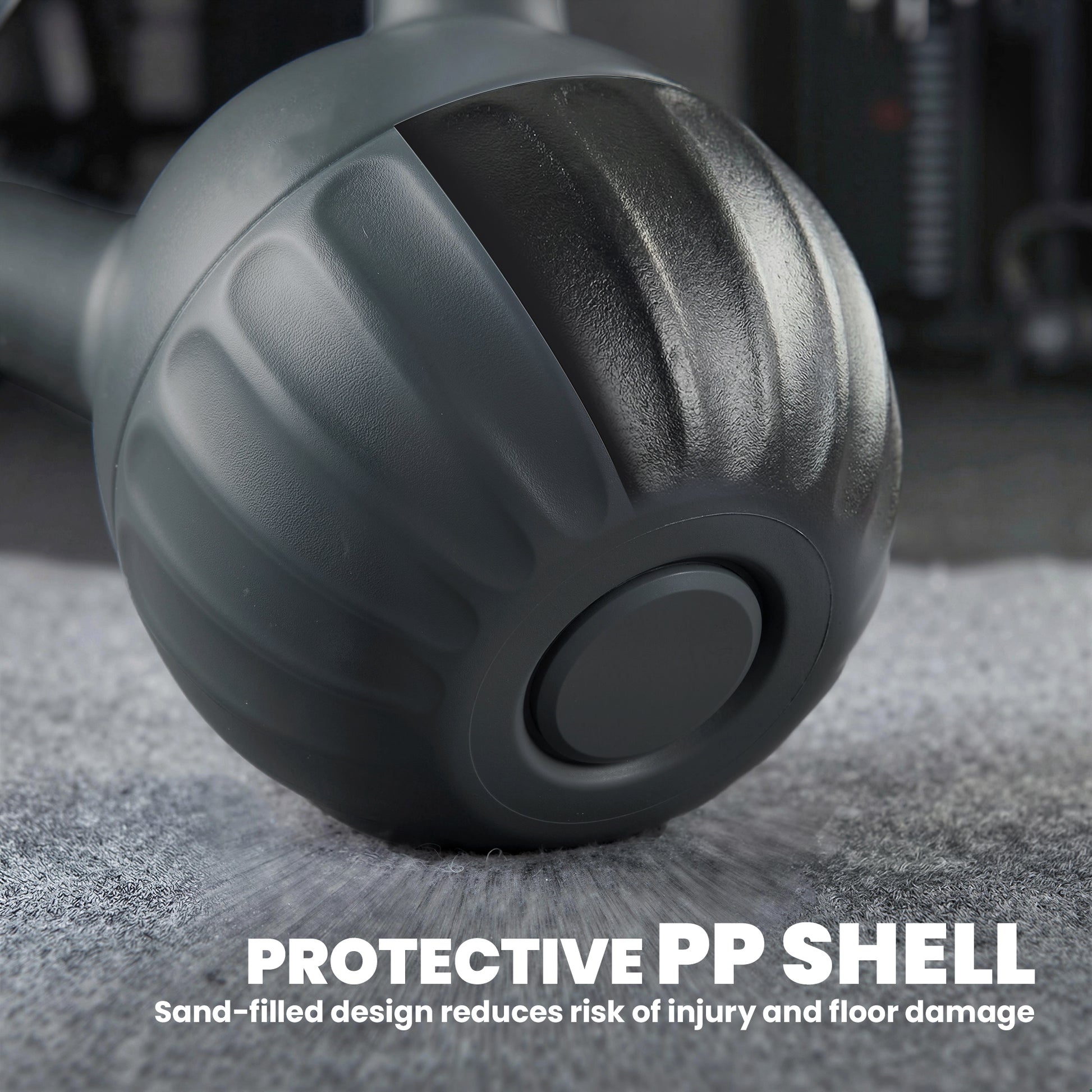 Soozier Kettlebell, 26 lbs Kettle Bell with Non-Slip Handle for Home Gym, Weight Lifting and Strength Training, Grey