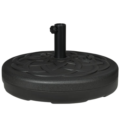77 lb Heavy Duty Patio Umbrella Base, 22" Round Market Umbrella Stand for Deck, Outdoor, Backyard, Black